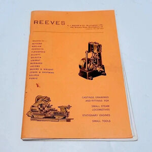 1971 A. J. Reeves Catalog Small Steam Locomotives Drawings Birmingham England